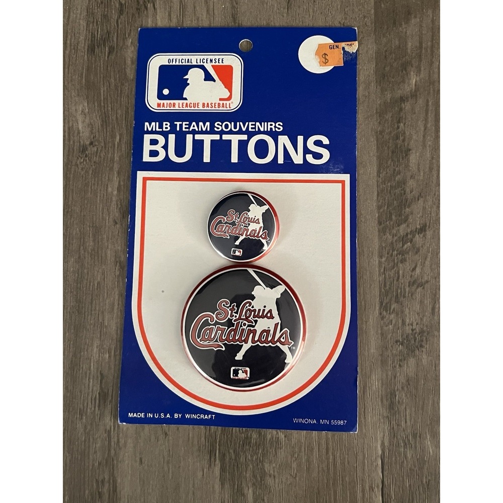 Wincraft MLB‎ Souvenirs St Louis Cardinals Button Set Pins 1980s New in Pkg